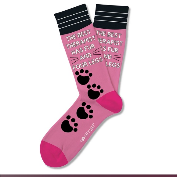 NWT Two Left Feet stay pawsitive 🐾 socks - Picture 1 of 7